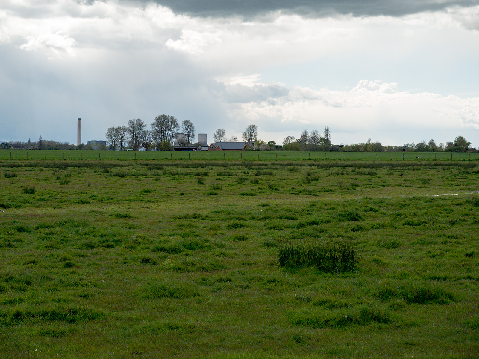 Didcot power station comes into view again - a common feature of this walk